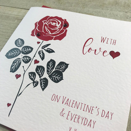 White Cotton Valentines Card