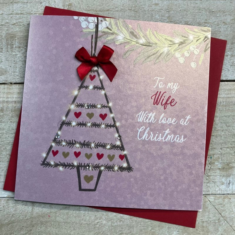 White Cotton Wife Christmas Card