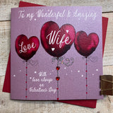 Wife Balloon Valentines Card