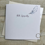 With Sympathy Card - Feather