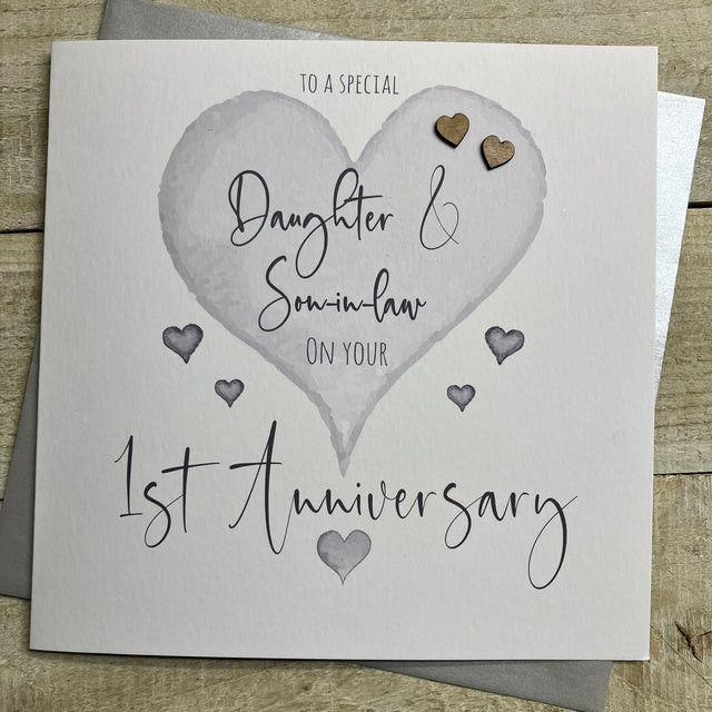 1st Anniversary Daughter & Son-in-Law Card