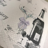 White Cotton 1st Anniversary Wife Card