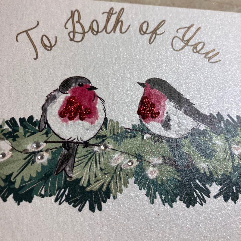 White Cotton Both of You Christmas Card