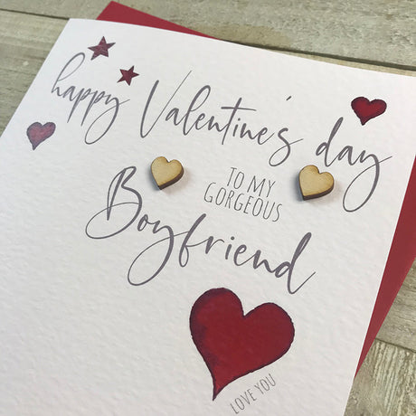 White Cotton Boyfriend Valentines Card