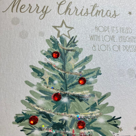 White Cotton Christmas Card