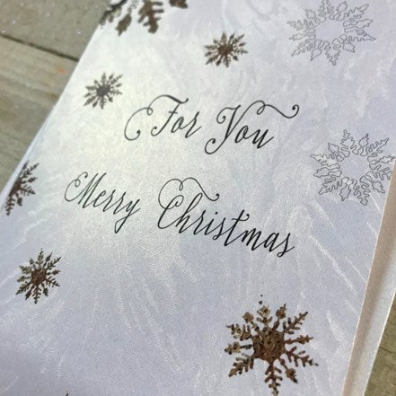 White Cotton Christmas Money Wallet