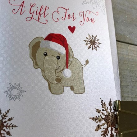 White Cotton Christmas Money Wallet