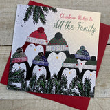 White Cotton All the Family Christmas Card