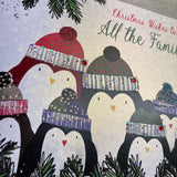 White Cotton All the Family Christmas Card