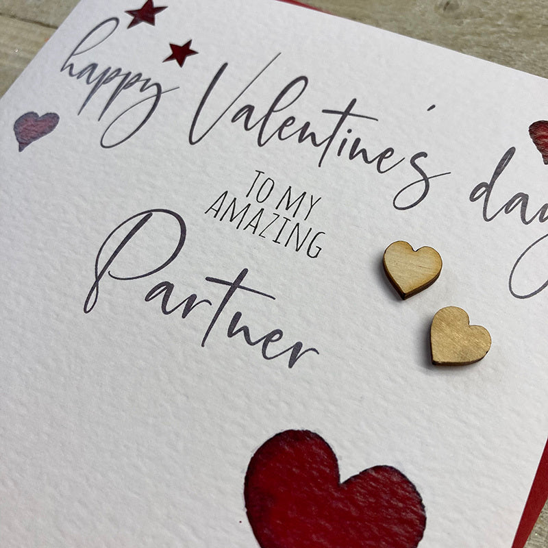 White Cotton Partner Valentines Card