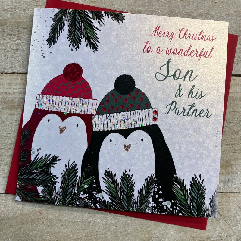 White Cotton Son & Partner Christmas Card