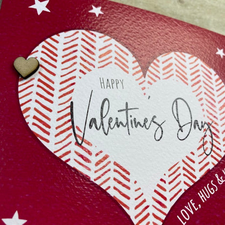 White Cotton Valentines Card