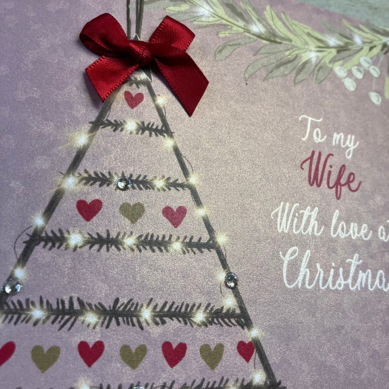 White Cotton Wife Christmas Card