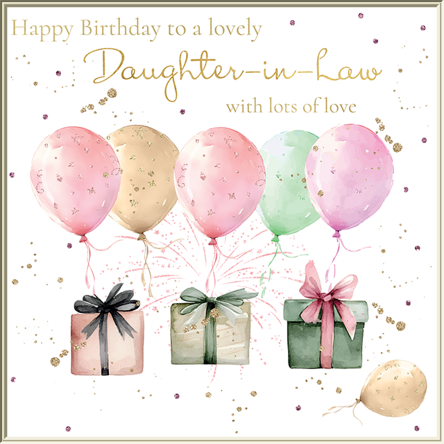 Daughter-In-Law Birthday Card - Balloons
