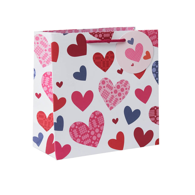 BB Tapestry Hearts Gift Bag Medium