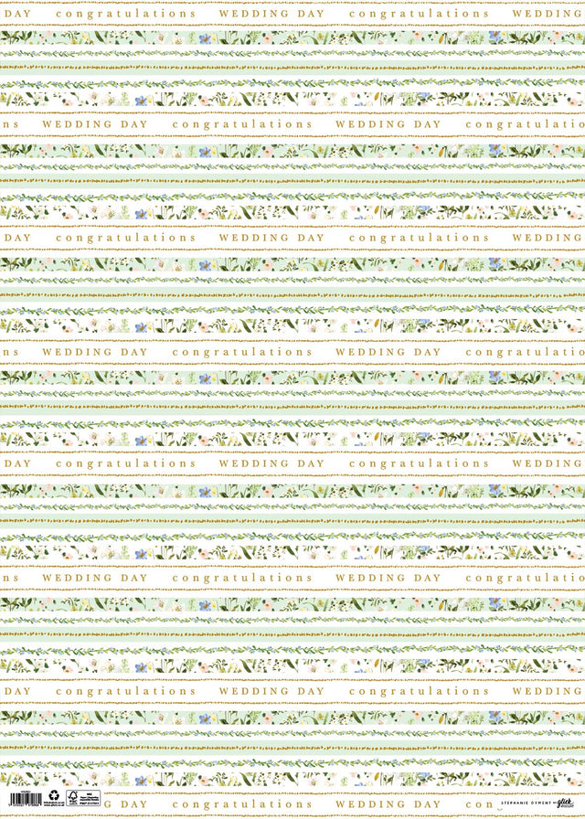 Wildflower Wedding Gift Wrap