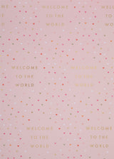 Welcome To The World Pink Gift Wrap