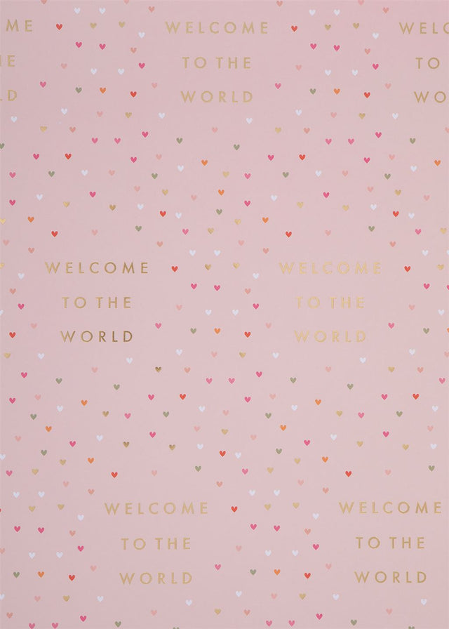 Welcome To The World Pink Gift Wrap