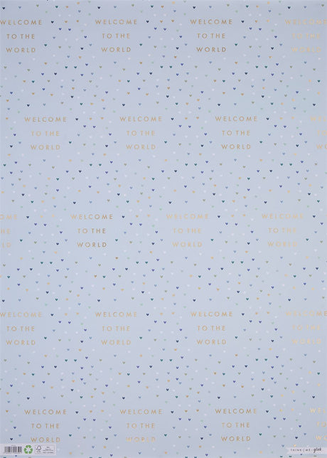 Welcome To The World Blue Gift Wrap