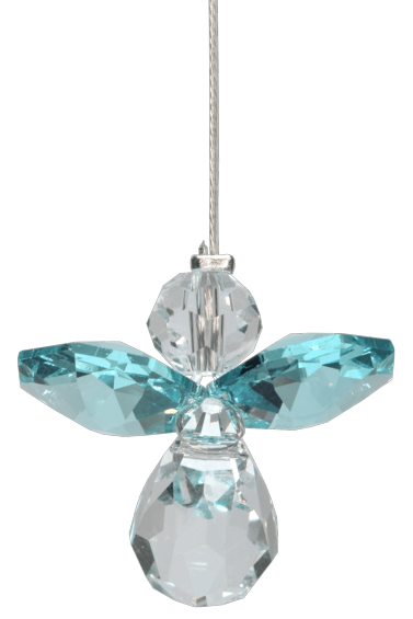 Blue Zircon Crystal Guardian Angel