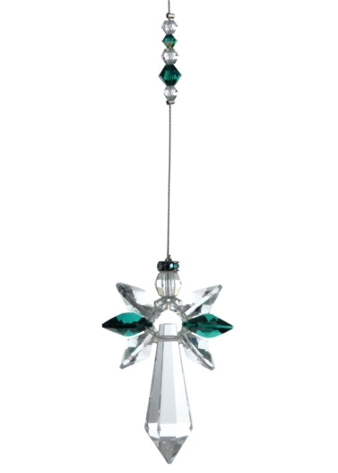 Emerald Crystal Guardian Angel - Large