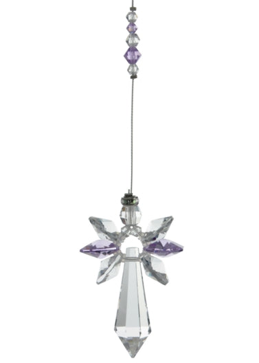 Light Amethyst Crystal Guardian Angel - Large