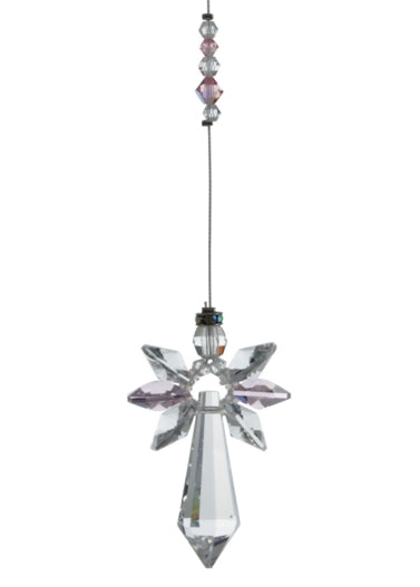 Rose Crystal Guardian Angel - Large