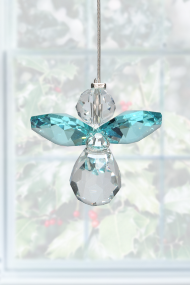 Blue Zircon Crystal Guardian Angel