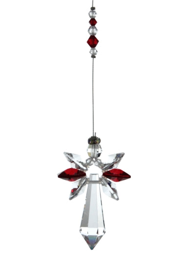 Garnet Crystal Guardian Angel - Large