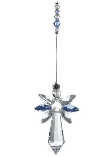 Sapphire Crystal Guardian Angel - Large