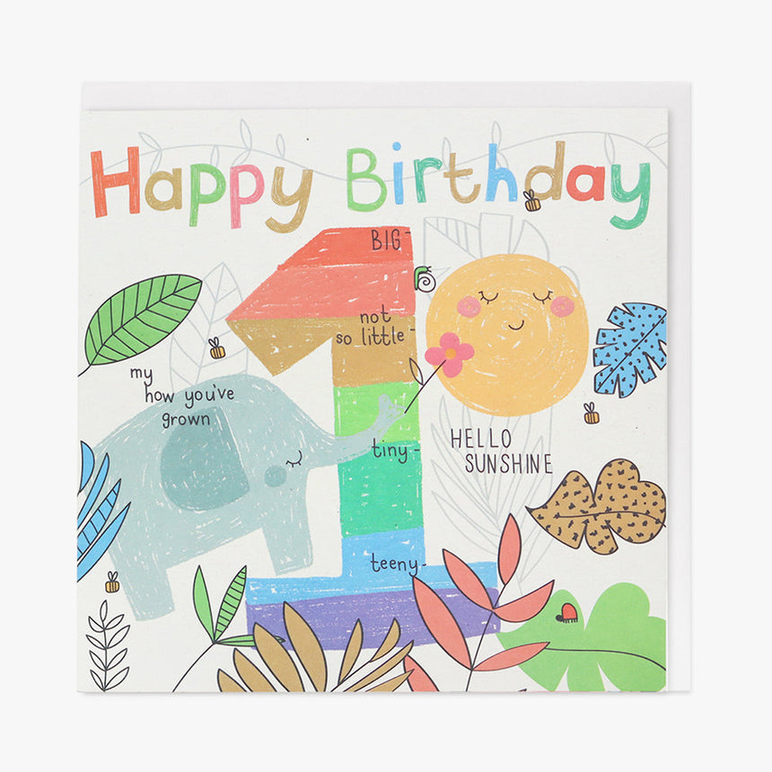 Belly Button Giftware Girl 1st Birthday Card