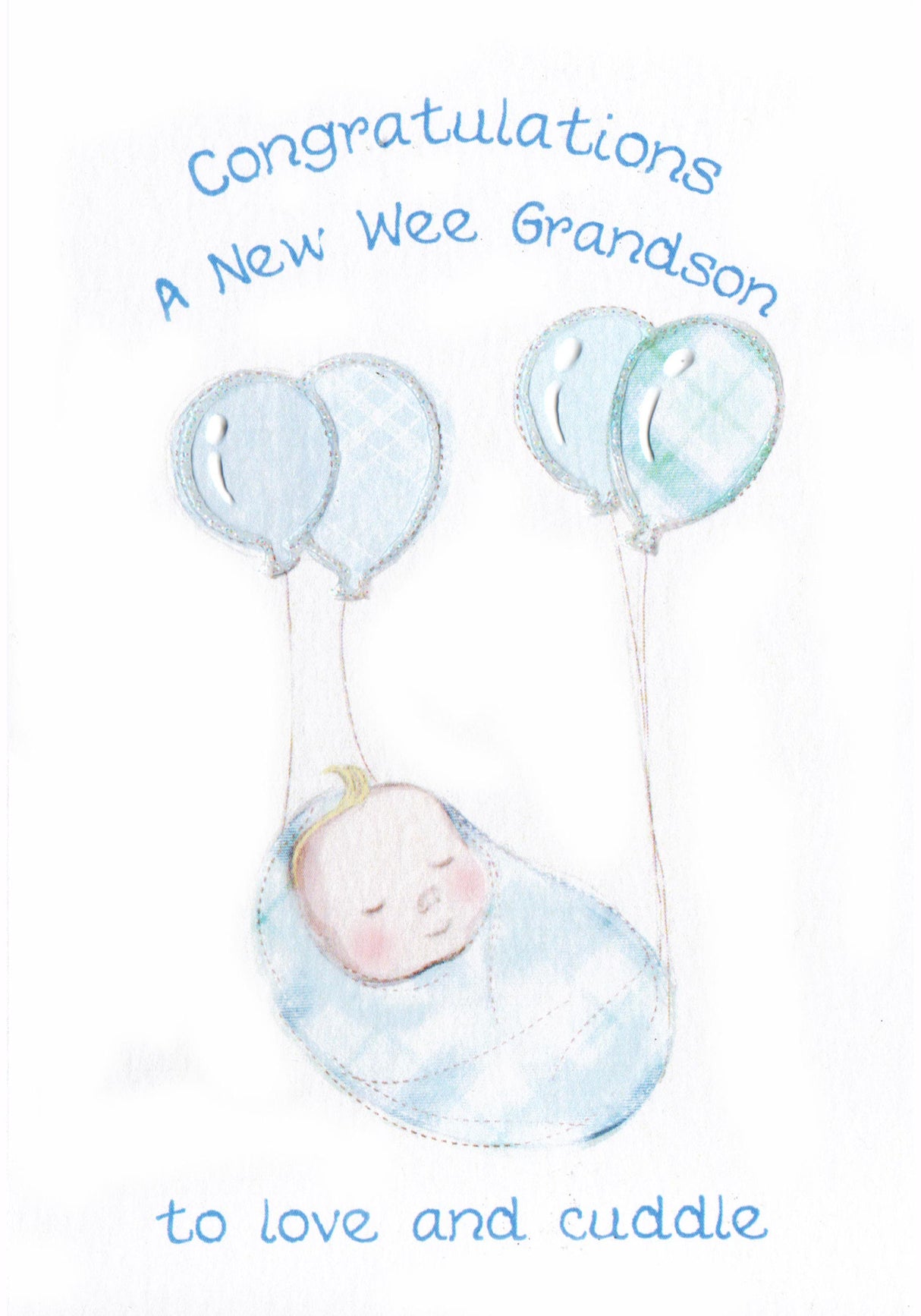 Wee Wishes New Grandson Card