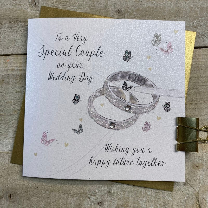 Special Couple Wedding Day Large Card - Rings