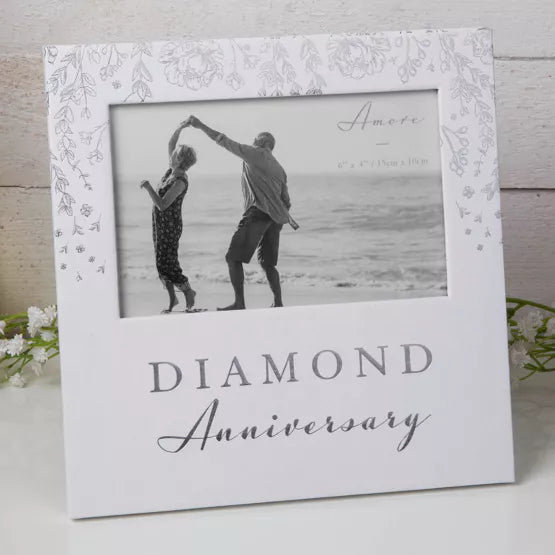 Diamond Anniversary Photo Frame 6" x 4"