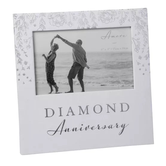 Diamond Anniversary Photo Frame 6" x 4"