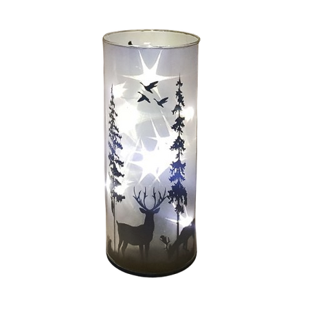 Winter Wonderland Star Sparkler Light up Cylinder - White