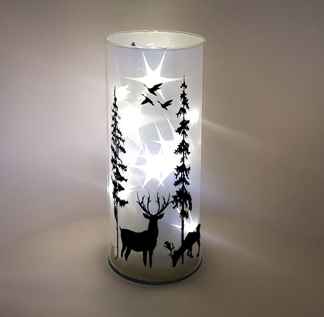 Winter Wonderland Star Sparkler Light up Cylinder - White