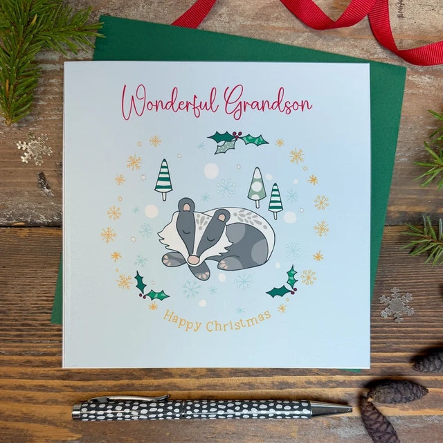 Wonderful Grandson Christmas Card