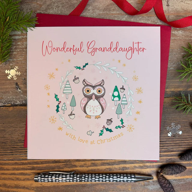 Wonderful Granddaughter Christmas Card