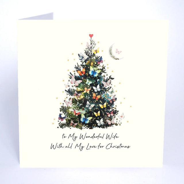 To My Wonderful Wife With Love For Christmas Card