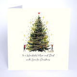 To A Wonderful Mum And Dad With Love For Christmas Card