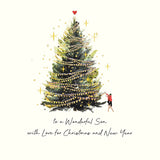 To A Wonderful Son With Love For Christmas And New Year Card