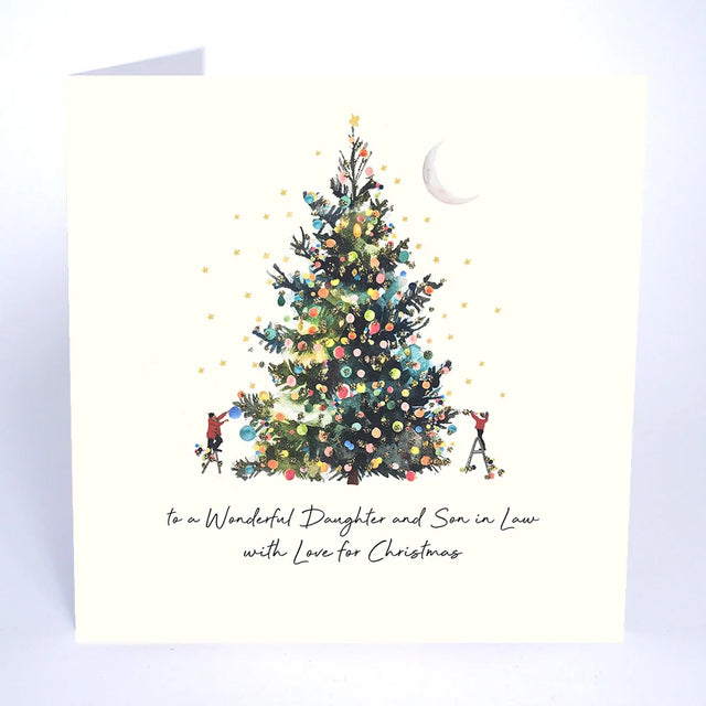 To a Wonderful Daughter and Son in Law With Love for Christmas Card