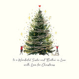 To a Wonderful Sister and Brother in Law With Love for Christmas Card