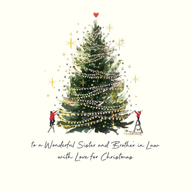 To a Wonderful Sister and Brother in Law With Love for Christmas Card