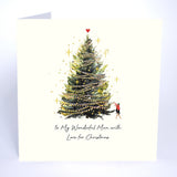 To My Wonderful Man With Love for Christmas Card