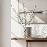 Metal Nickel Vase 29cm