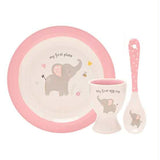 Baby 3 Piece Bowl, Egg Cup & Spoon Set - Pink
