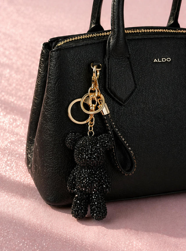 Teddy Bag Charm - Black