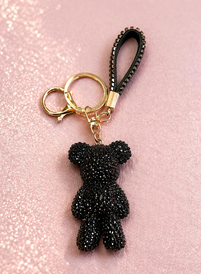 Teddy Bag Charm - Black